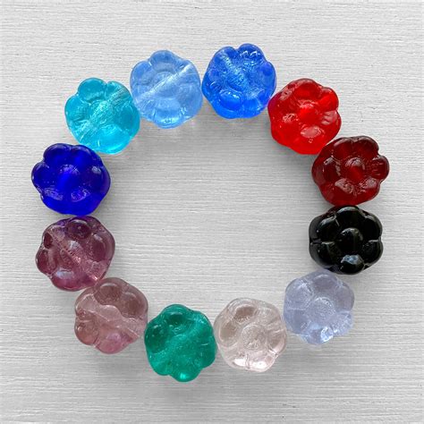 Mini Czech Glass Daisy Flower Beads The Bead Mix