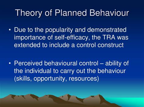 Ppt Theory Of Planned Behaviour And Physical Activity Powerpoint