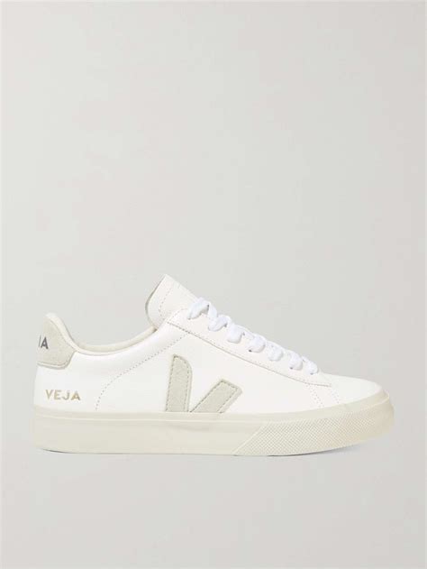 Veja Net Sustain Campo Leather And Suede Sneakers In Leather