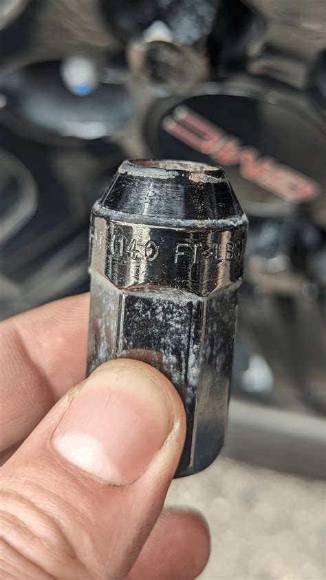 Gmc Acadia Lug Nuts Have The Torque Specs Engraved On Them R Mildlyinteresting