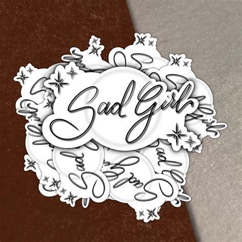 Sad Girl Sticker Chicana Black And White Vinyl Decal Mexican American