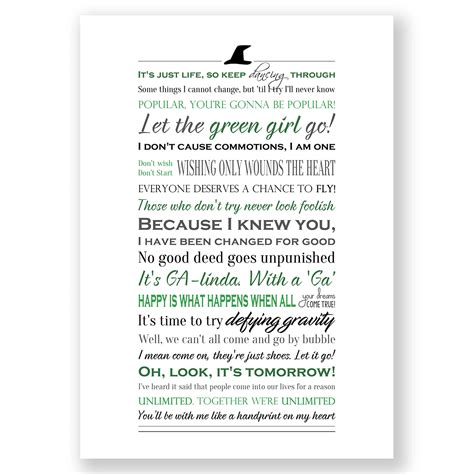 Wicked Musical Quotes Print - Wall Art Printable Prints