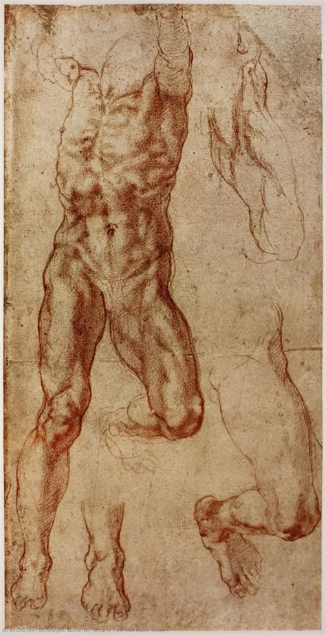 Grabados De Calidad Del Museo Grupo De Tres Desnudos Masculinos Recto