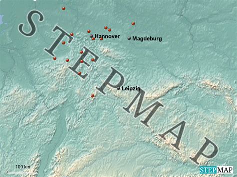 StepMap ard Ortsnamen Landkarte für Deutschland