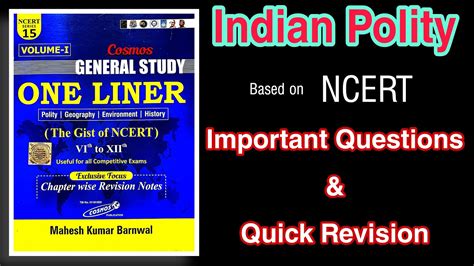 Indian Polity Mahesh Kumar Barnwal One Liner Book Important One