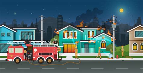 12700 Burning House Ilustrasi Grafik Vektor And Clip Art Bebas