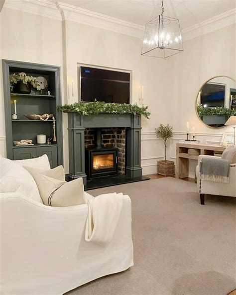 Neutral Victorian Living Room With Green Accents - Soul & Lane