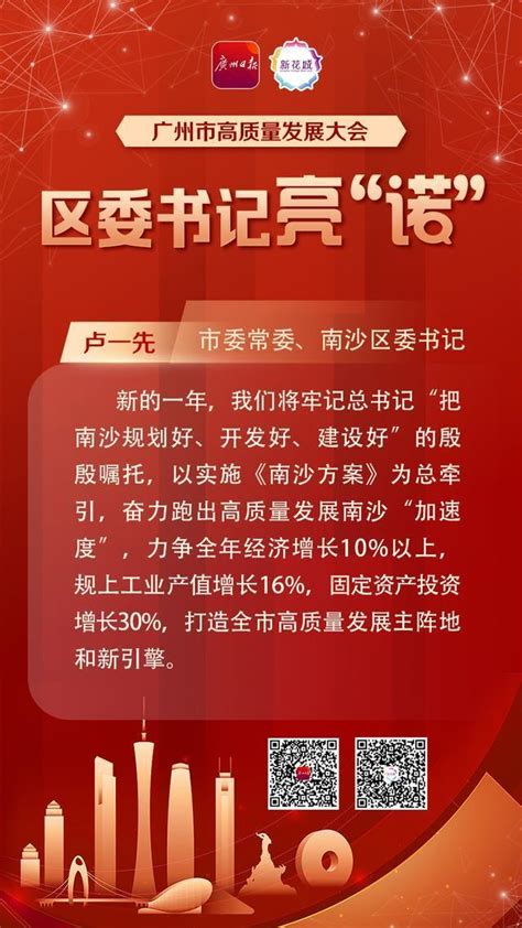 广州市委网信办 中共广州市委网络安全和信息化委员会办公室 广州网信办 高质量发展冲锋号吹响！广州各区怎么干？区委书记这样说