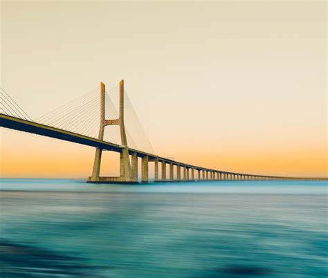 Vasco da Gama Bridge at Sunset · Free Stock Photo