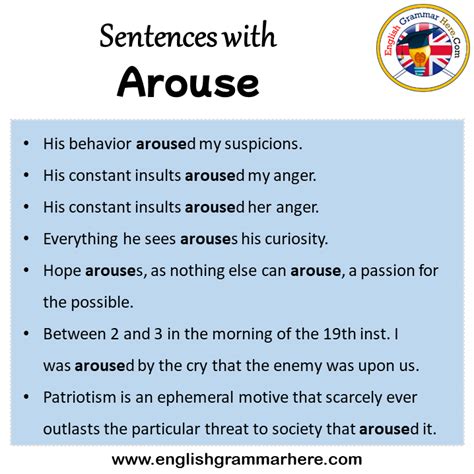 Sentences With Arouse Arouse In A Sentence In English Sentences For