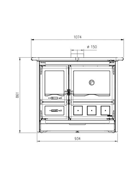 Cucina A Legna Mod Rosa Xxl Vst