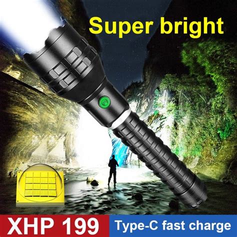 Xhp Super Bright Led Flashlight Ultra Powerful Rechargeable Tactical