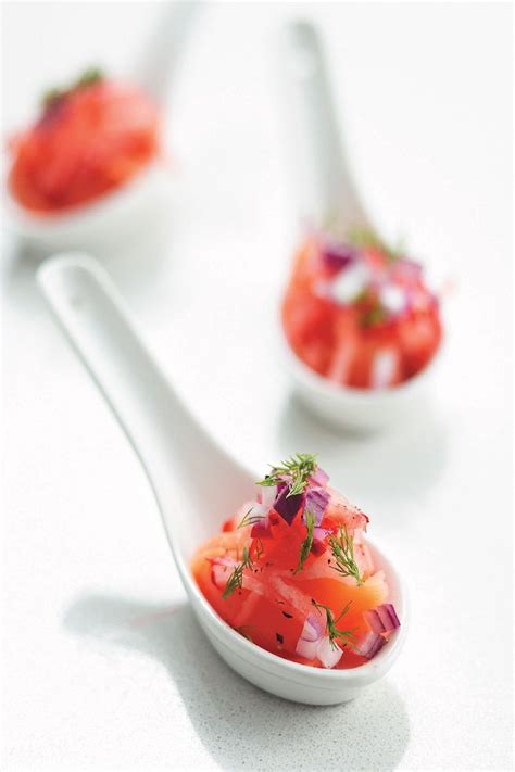 Smoked Salmon Spoons Food Home Magazine Recipe Appetisers