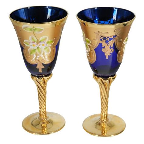 Bicchieri Da Vino E Flute Collezione Set Di Bicchieri Tre Fuochi Blu