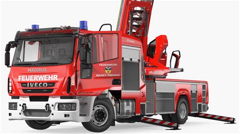 Iveco Ff Magirus Fire Truck Ready Position D Model Ds