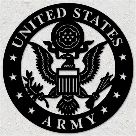 United States Army Seal Wall Art Metal Military Decor Usa Made K