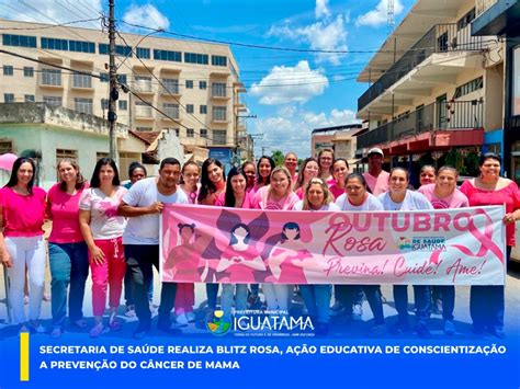 Iguatama Agora Blitz Rosa Ação Educativa Realizada Pela Secretaria