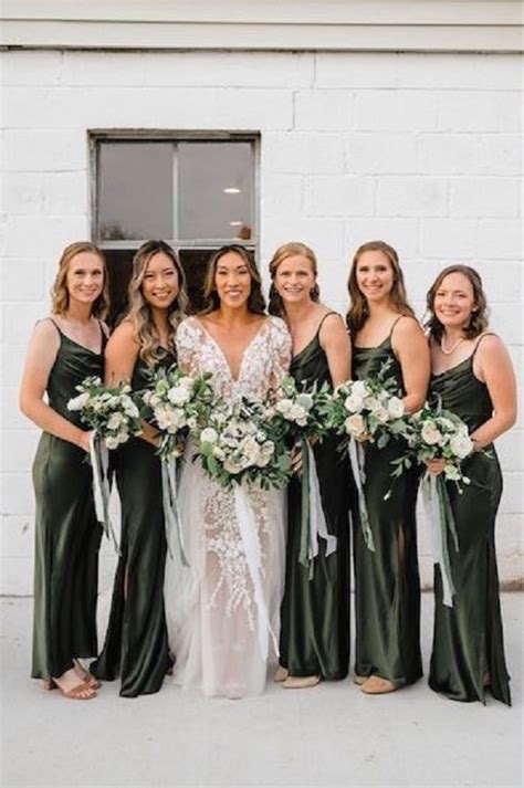 Olive Green Bridesmaids Dresses