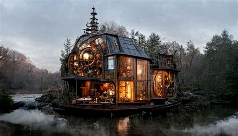 Midjourney Prompt Cottagecore Steampunk Cabin By A Prompthero