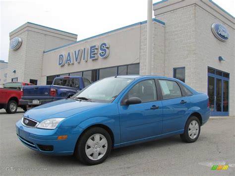 Aqua Blue Metallic Ford Focus Zx Se Sedan Photo