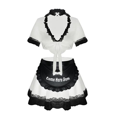 Paloli Sexy Lingerie Set For Women Maid Costume With Lace Apron Fancy