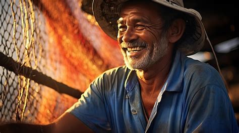 La sonrisa de los pescadores transmite satisfacción mientras recogen