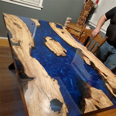 Dine Table Dine Room Table Ocean Wave Table Dining Table Live Edge Dining Table Rustic Dining