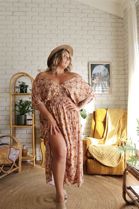 DRESS HS302P116 ZEN MAXI TWIGGY Naked Gypsy