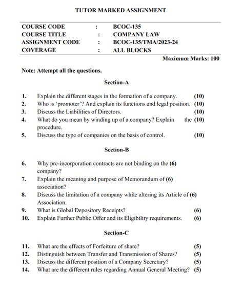 BCOC 135 English IGNOU Solved Assignment Guide July 2023 January