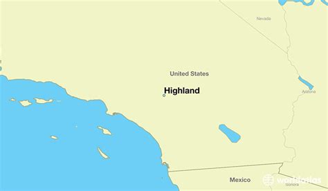 Where Is Highland Ca Highland California Map