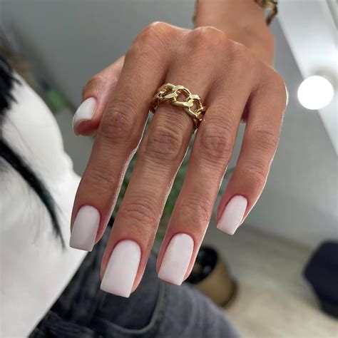 Amazon Matte White Press On Nails Short Medium Square Glue On