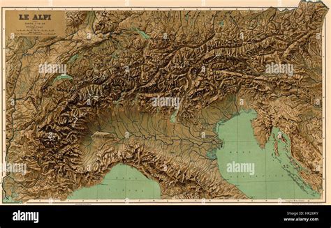 map   italian alps stock  map   italian alps stock