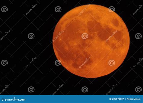 Super Orange Full Moon at Night Stock Image - Image of sphere, july ...