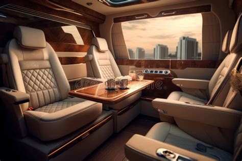 Indulgent Luxury Van Interior. Generate Ai Stock Photo - Image of ...