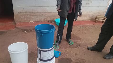 Kisii Reuben Ombagua Is Happy With A Bucket Filter From The Bucket