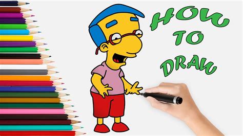 How To Draw Milhouse Van Houtenthe Simpsons Youtube