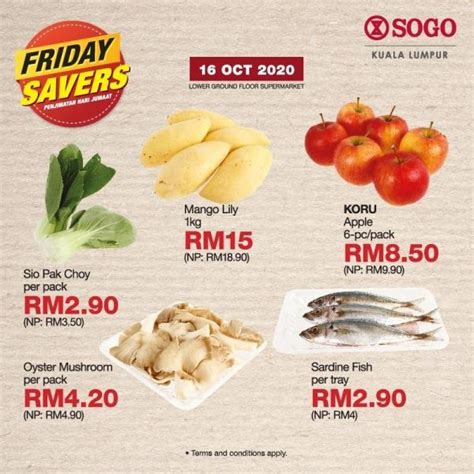 16 Oct 2020 SOGO Supermarket Friday Savers Promotion EverydayOnSales