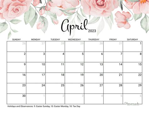 April 2023 And 2024 Calendar Free Printable With Holidays