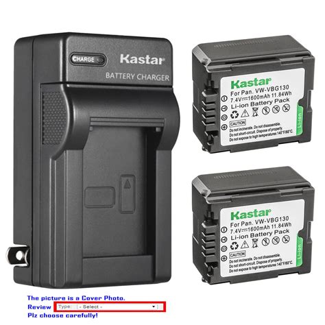 Kastar Battery Wall Charger For Panasonic Vw Vbg130 Sdr H40 Sdr H40p