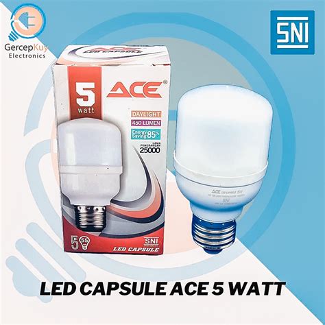 Jual Lampu Led Capsule Ace 5 Watt Putih E27 Shopee Indonesia