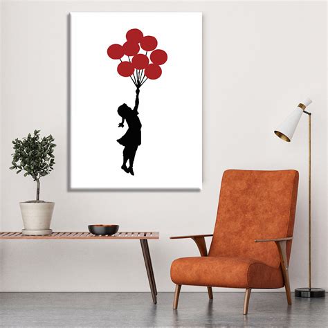 Banksy Flying Balloon Girl Canvas Print & Poster | Canvas Art Rocks