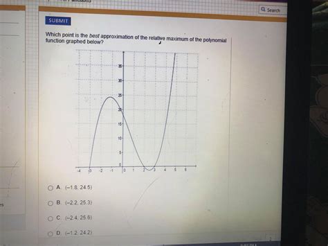 Which Point Is The Best Approximation Of The Relative Maximum Of The