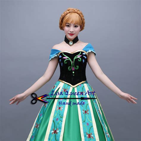 Frozen 2 Anna Queen Cosplay Costume Princess Anna Embroidery Etsy