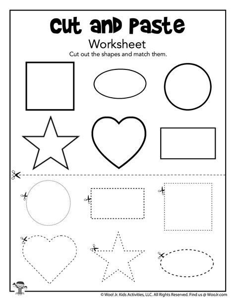 Cut and Paste Shapes Worksheets | Woo! Jr. Kids Activities : Children's ...