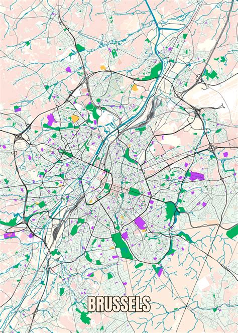 Stadtkarte Von City Map Of Brussels Belgium Alle Stadtkarten Und