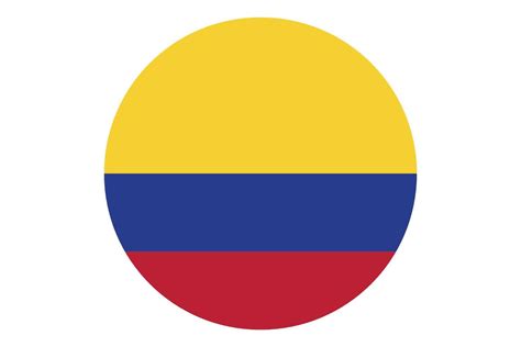 Circle Flag Vector Of Colombia Vector Art At Vecteezy