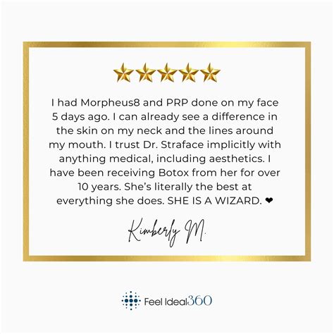 Patient Testimonial Feel Ideal 360 Med Spa Southlake Tx