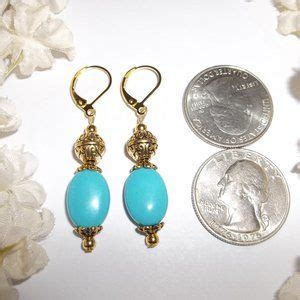 Wvluckygirl Jewelry Dangle Earrings Set Gold Turquoise Blue Nwt