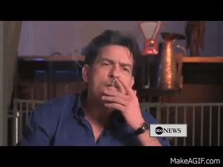 Charlie Sheen on Smoking. (Uncensored) on Make a GIF