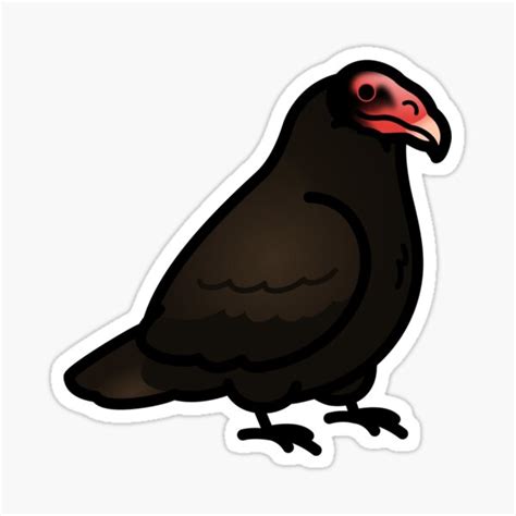 Chubby Turkey Vulture Sticker For Sale By Birdhism Redbubble